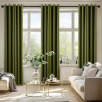 MIULEE Light Olive Green Blackout Curtains - Image 6