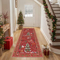UERMEI Christmas Runner Rug for Hallway: 3x8 Neutral Modern Festive Low Pile by UERMEI