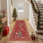 UERMEI Christmas Runner Rug for Hallway: 3x8 Neutral Modern Festive Low Pile by UERMEI