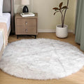 Goolela Round Sheepskin Rug 5ft Fluffy Circle Fuzzy Faux Fur Rug by Goolela