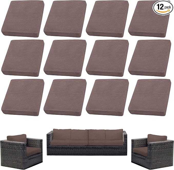 Outdoor Cushion Covers Set, Replacement by SUKAIKEQA