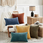 Fancy Homi 2 Packs Teal Lumbar Decorative Throw Pillow Covers 16x32 Inch - Image 6