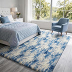 Ophanie Blue White and Grey Area Rugs - Image 5