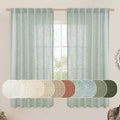 LAMIT Faux Linen Curtains 63 inches Long by LAMIT