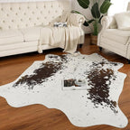 AROGAN White 6×7.2 Feet Faux Cow Print Rug Large - Image 2