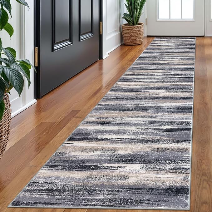 Lansny Modern Abstract Runner Rug 2x10 by lansny
