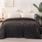 Whale Flotilla King Size Fuzzy Fleece Blanket, Fluffy Warm Soft Jacquard Bed - Image 3