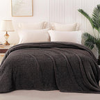 Whale Flotilla Twin Size Fuzzy Fleece Blanket, Fluffy Warm Soft Jacquard Bed - Image 3