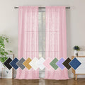Simplebrand Blush Semi Sheer Curtains 96 Inches Long 2 Panels, Light Filtering by Simplebrand