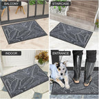 Colorxy Waterproof Doormat, Sturdy Natural Rubber Front Indoor Mat, Non Slip - Image 6