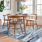 Lansny Modern Abstract 6x9 Machine Washable Living Room Rug Non-Slip Soft - Image 2