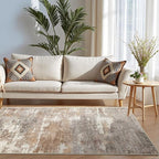 3x5 Washable Entryway Area Rug: Modern Abstract Small Runner Rug Indoor Soft - Image 2