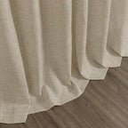 Eggshell Beige Linen Curtains for Living Room 126 Inches Long Light Filtering - Image 9