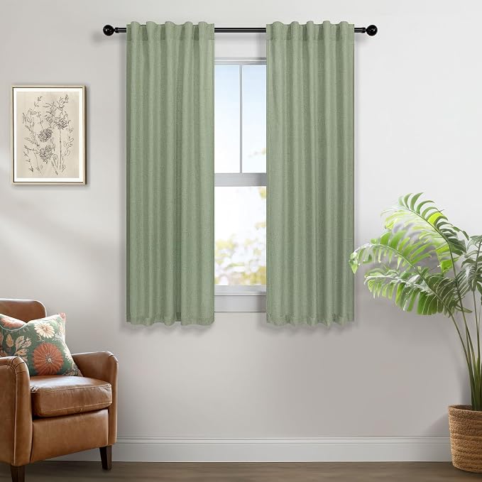 Sage Green Curtains 38 Inch Width - Image 6