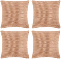 Fancy Homi 4 Packs Peach Decorative Throw Pillow Covers 20x20 Inch by Fancy+Homi