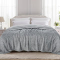 TOONOW Fleece Bed Blanket Queen Size 90x90 inches, Super Soft Fluffy Fuzzy by TOONOW