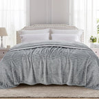 TOONOW Fleece Bed Blanket Queen Size 90x90 inches, Super Soft Fluffy Fuzzy by TOONOW