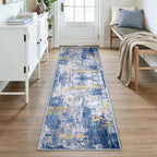 Washable Area Rugs 3x8 Non-Slip Modern Abstract Soft - Image 2