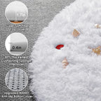 ONASAR White Round Area Rug 4ft, Soft Bedroom Circle Rugs Floor Mat - Image 2