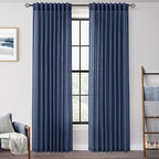 Navy Blue Curtains 84 inch Length by Jolilight