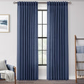 Navy Blue Curtains 108 inch Length by Jolilight