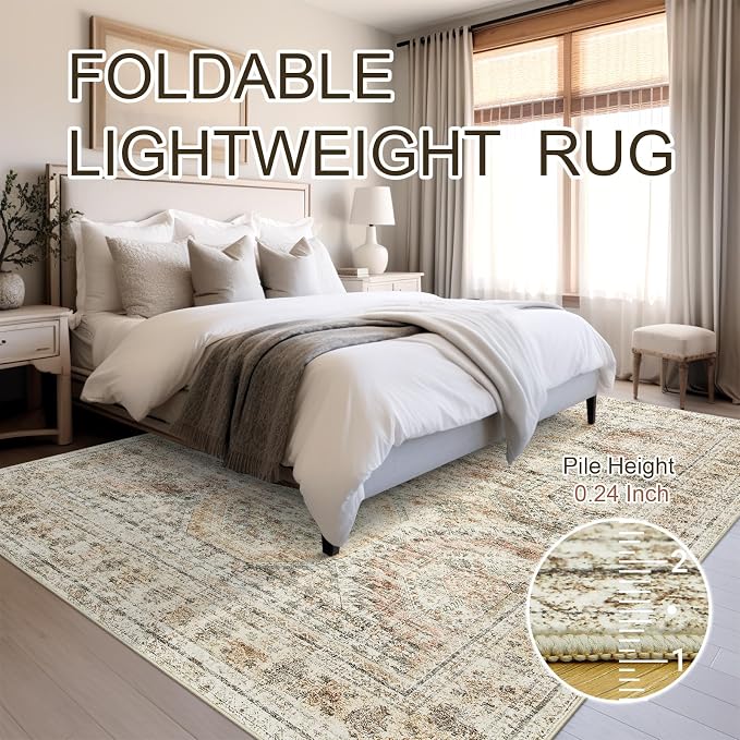 6x9 Area Rug for Living Room Washable 6x9 Non-Slip Modern Rugs for Bedroom - Image 7