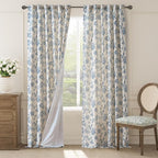 jinchan Lined Linen Floral Curtains by JINCHAN