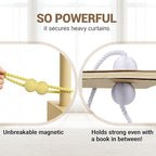 Hion Magnetic Curtain Tiebacks Golden 4 Pack, Curtain Tiebacks Buckles - Image 5