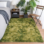 Goideal Fluffy Rug for Bedroom Living Room, 4x6 Green Area Rugs, Faux Fur Shag - Image 2