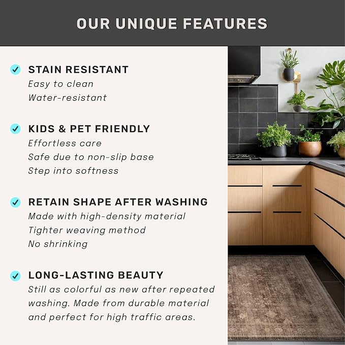 Hazo Haus Brown Rug for Living Room 10x14 - Image 7
