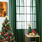 SpaceDresser Basic Rod Pocket Sheer Voile Window Curtain Panels White 1 Pair 2 - Image 5
