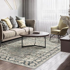 9x12 Area Rugs - 9x12 Washable Area Rug Indoor Vintage Rug Print Rug Low-Pile - Image 7