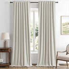 MIULEE 100% Blackout Linen Curtains by MIULEE