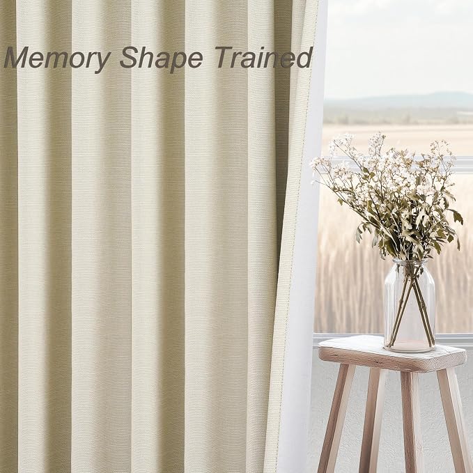 Topfinel 54 Inch Long Blackout Tiers Curtains - Image 4