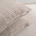 Fancy Homi 2 Packs Neutral Taupe Lumbar Decorative Throw Pillow Covers 16x26 - Image 4