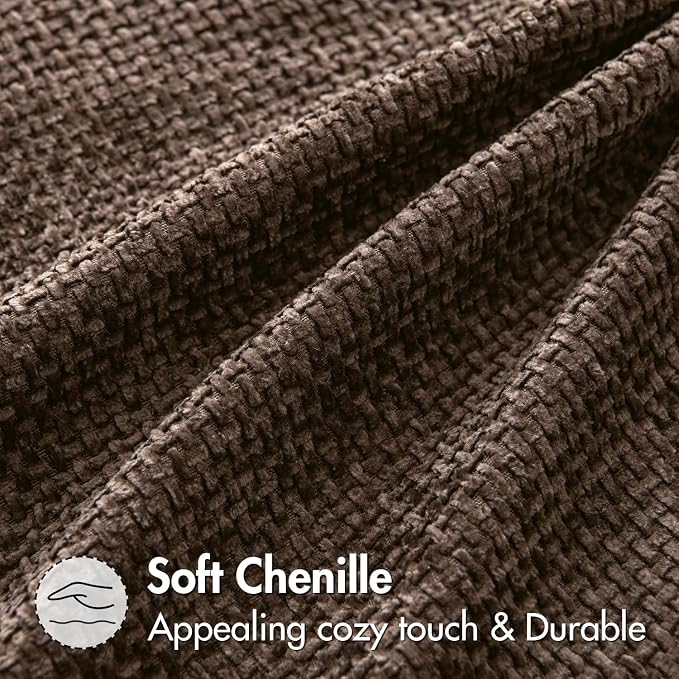 MIULEE Pack of 2 Couch Throw Pillow Covers 16x16 Inch Neutral Dark Brown Boho - Image 5