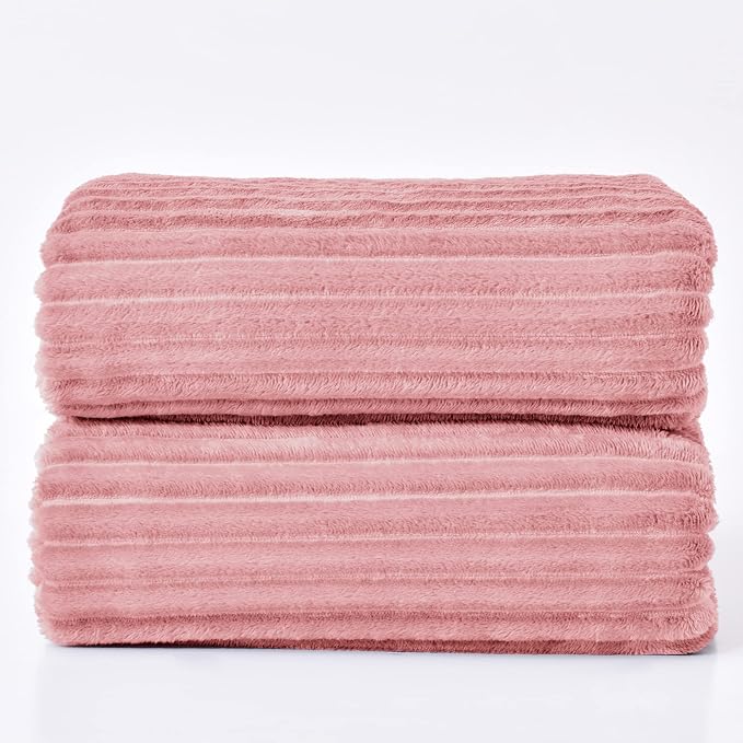 BEDELITE Fleece Blanket Queen Size – 3D Ribbed Jacquard Soft and Warm - Image 9