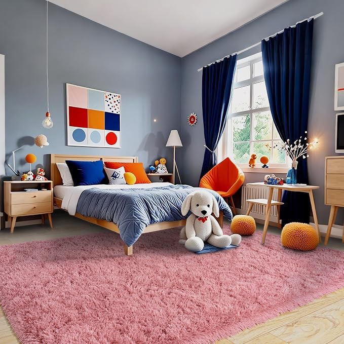 Pionblank 8x10 Rug for Living Room, Fuzzy Plush Large Area Rug, Fluffy Modern - Image 3
