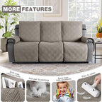 TAOCOCO Waterproof Recliner Sofa Cover, Non Slip Split Recliner Couch Covers - Image 6