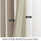 MIULEE 100% Blackout Linen Curtains - Image 6