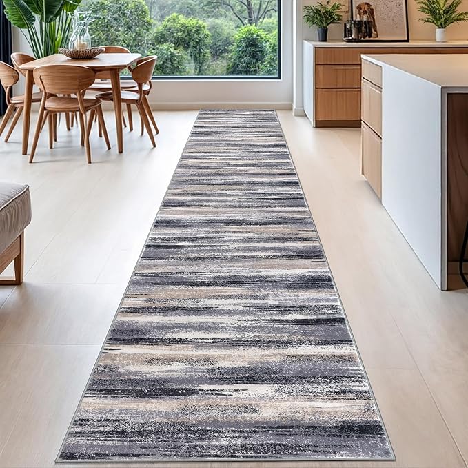 Lansny Modern Abstract Runner Rug 2.6x16 - Image 2