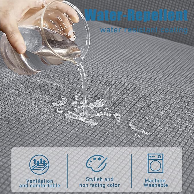 Water Repellent Couch Cushion Covers, High Stretch Sofa Cushion Slipcovers - Image 3