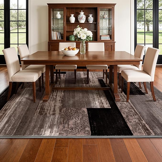LIANLAM 6x9 Washable Area Rugs for Living Room and Bedroom, Vintage Checkered - Image 4