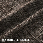 decorUhome Dark Brown Chenille Euro Sham Throw Pillow Covers 26x26 Set of 2 - Image 2