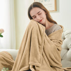 BEDELITE Fleece Blanket Light Camel Throw Blankets - Image 2