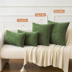 MIULEE Pack of 2 Couch Throw Pillow Covers 16x16Inch Soft Moss Green Spring - Image 4