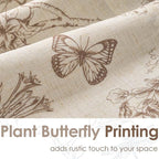 jinchan Floral Curtain Valance for Windows 16 Inch Linen Valance for Kitchen - Image 4