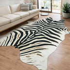 AROGAN Western Faux Fur Zebra Rug, 8 x 10 Feet Premium Animal Skin Print Rug - Image 9