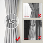 NICEEC 4 Pack Mini Magnetic Curtain Tiebacks Nordic Simple Style Drape Tie - Image 2