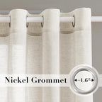 H.VERSAILTEX Linen Curtains Flax Linen Blended Curtain Panels - Image 2